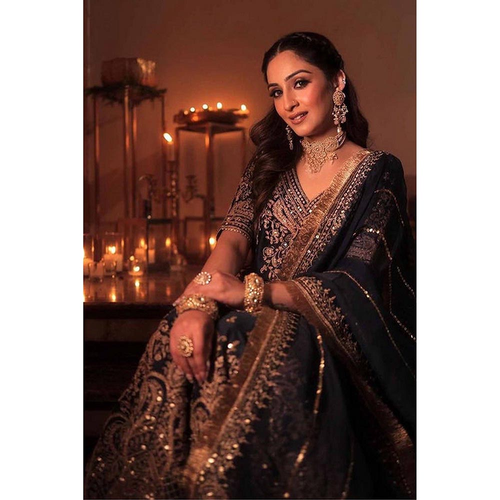 Sheetal Batra Dhillon In Aafiya - Deep Blue Kurta With Sharara