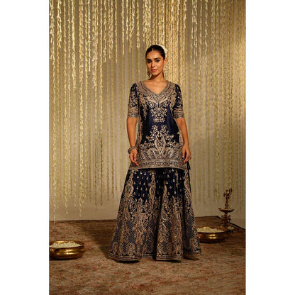 Sheetal Batra Dhillon In Aafiya - Deep Blue Kurta With Sharara