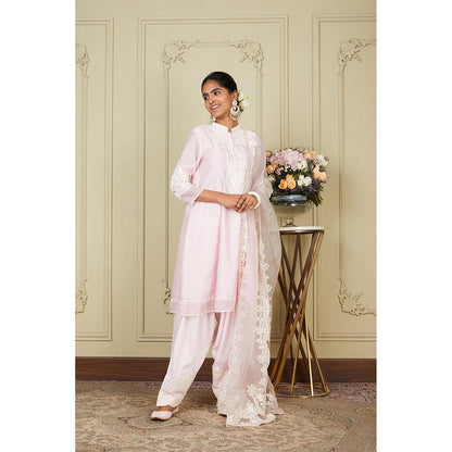 Sheetal Batra Kiara Advani V Neck Ruzena - Pearl Blush Short Kurta With Salwar And Dupatta