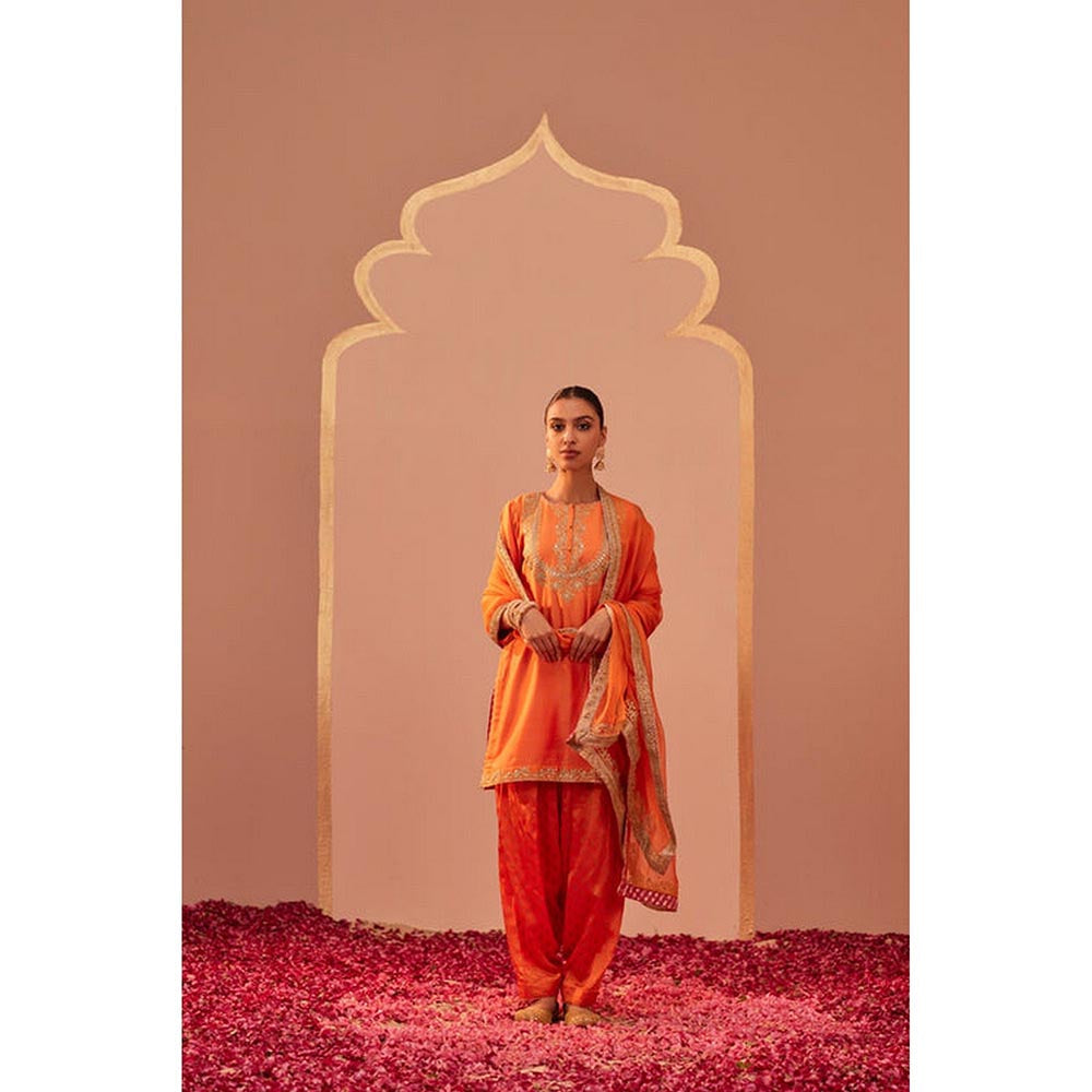 Sheetal Batra Nafisah - Tangerine Orange Kurta With Salwar