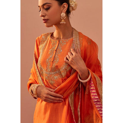 Sheetal Batra Nafisah - Tangerine Orange Kurta With Salwar