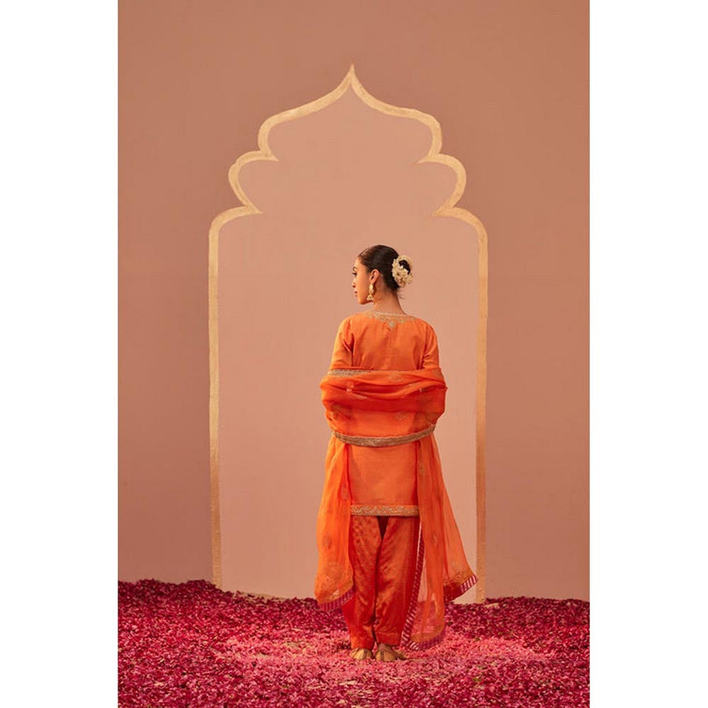 Sheetal Batra Nafisah - Tangerine Orange Kurta With Salwar