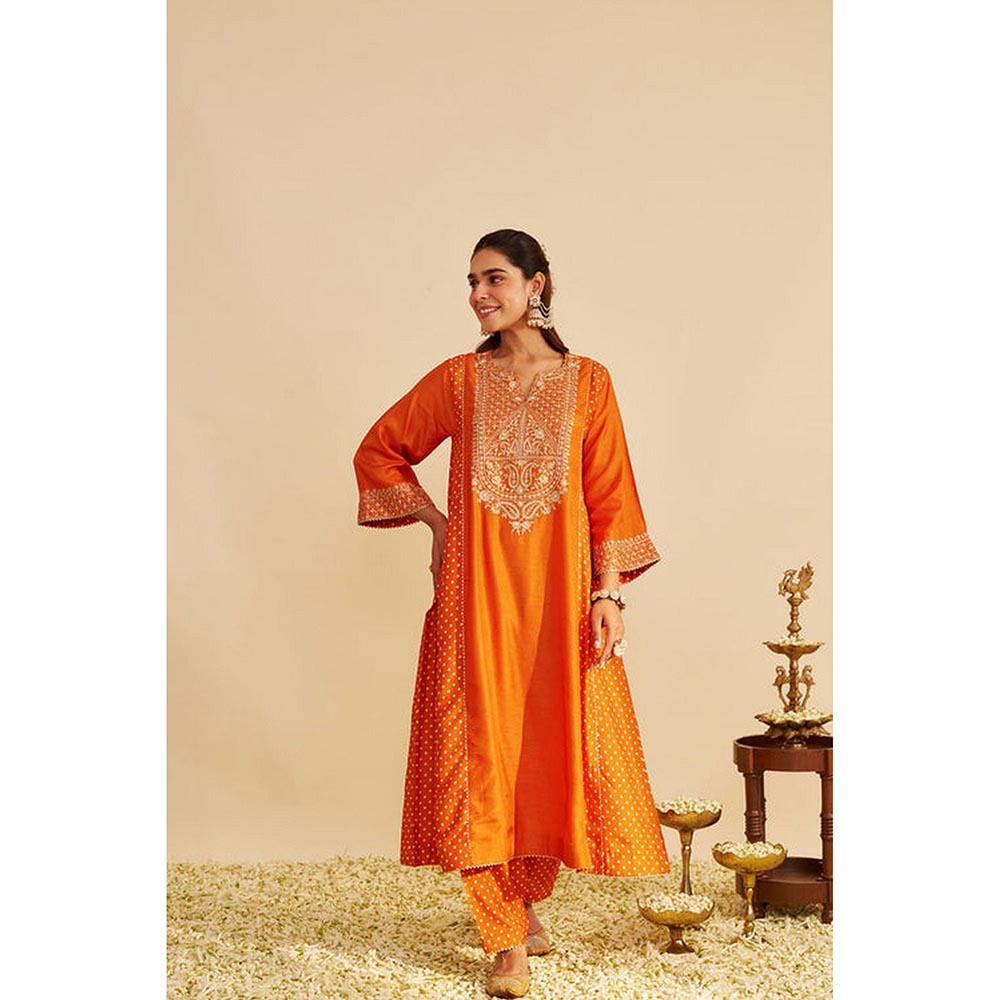 Sheetal Batra Esra - Orange Long Chauga With Salwar