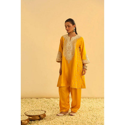 Sheetal Batra Arisana - Mustard Short Kalidaar Choga With Salwar