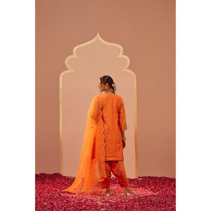 Sheetal Batra Aymra - Tangerine Orange Kurta With Salwar