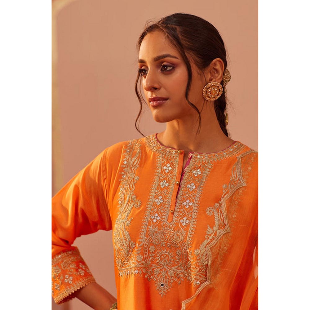 Sheetal Batra Aymra - Tangerine Orange Kurta With Salwar