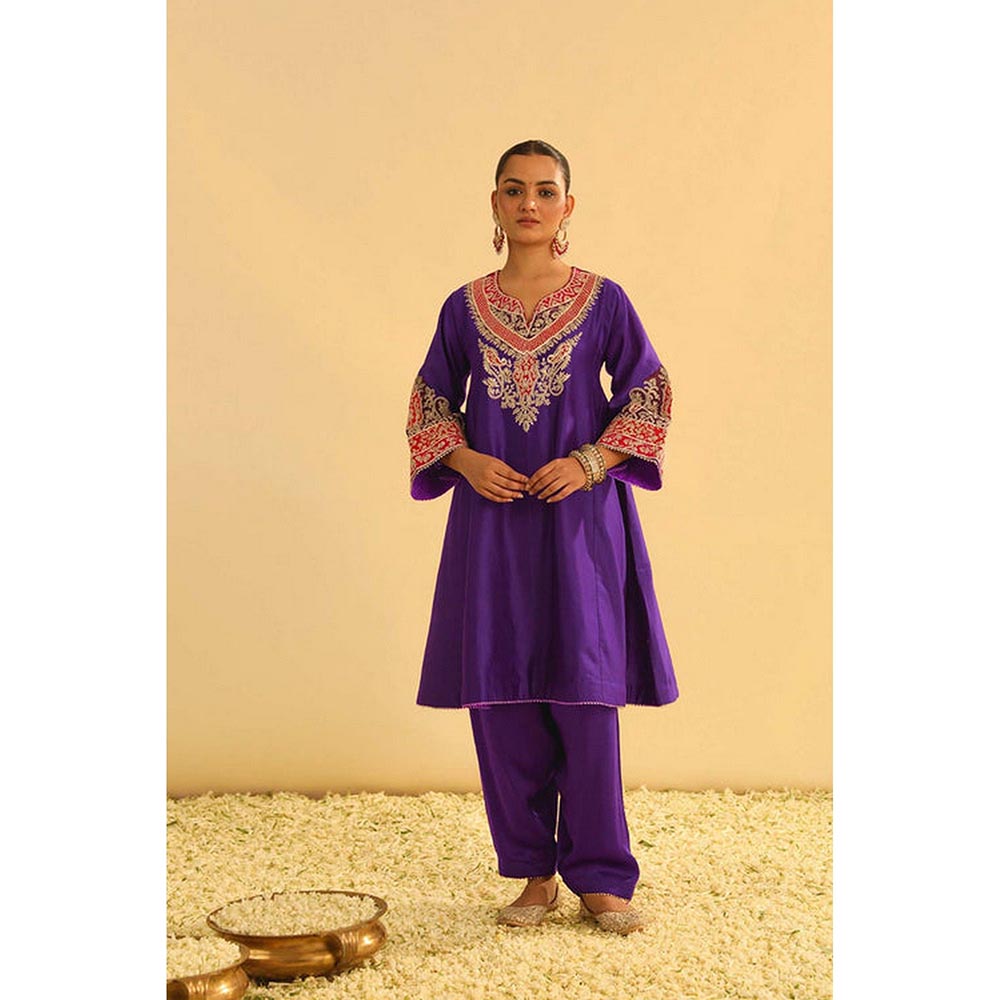 Sheetal Batra Mehrish - Purple Short Kalidaar Choga With Salwar