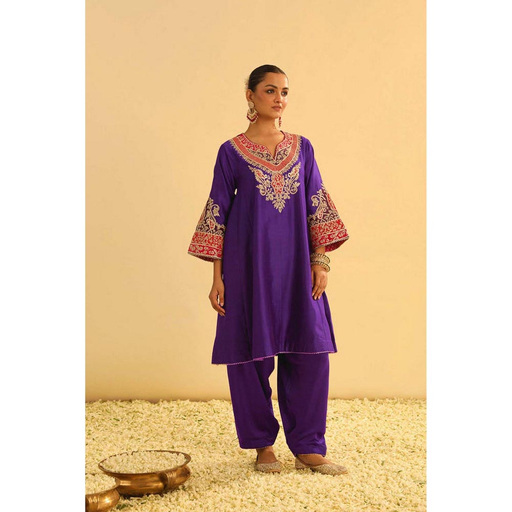 Sheetal Batra Mehrish - Purple Short Kalidaar Choga With Salwar