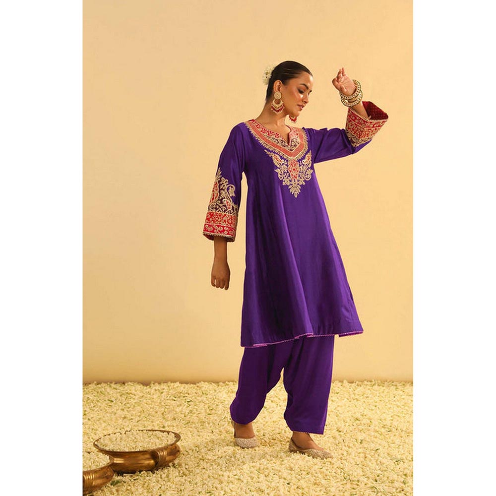 Sheetal Batra Mehrish - Purple Short Kalidaar Choga With Salwar