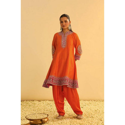 Sheetal Batra Rayana - Orange A-Line Kurta With Salwar And Dupatta