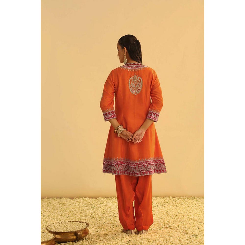 Sheetal Batra Rayana - Orange A-Line Kurta With Salwar And Dupatta