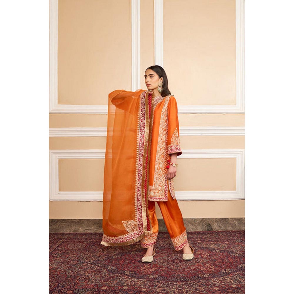 Sheetal Batra Nimrit Ahluwalia In Naayaab - Orange Short Kurta With Salwar And Dupatta