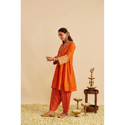 Sheetal Batra Niyah - Orange Short Chauga With Salwar (Lxrts)