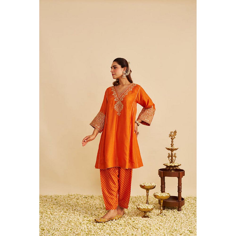 Sheetal Batra Niyah - Orange Short Chauga With Salwar (Lxrts)