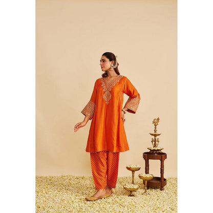 Sheetal Batra Niyah - Orange Short Chauga With Salwar (Lxrts)