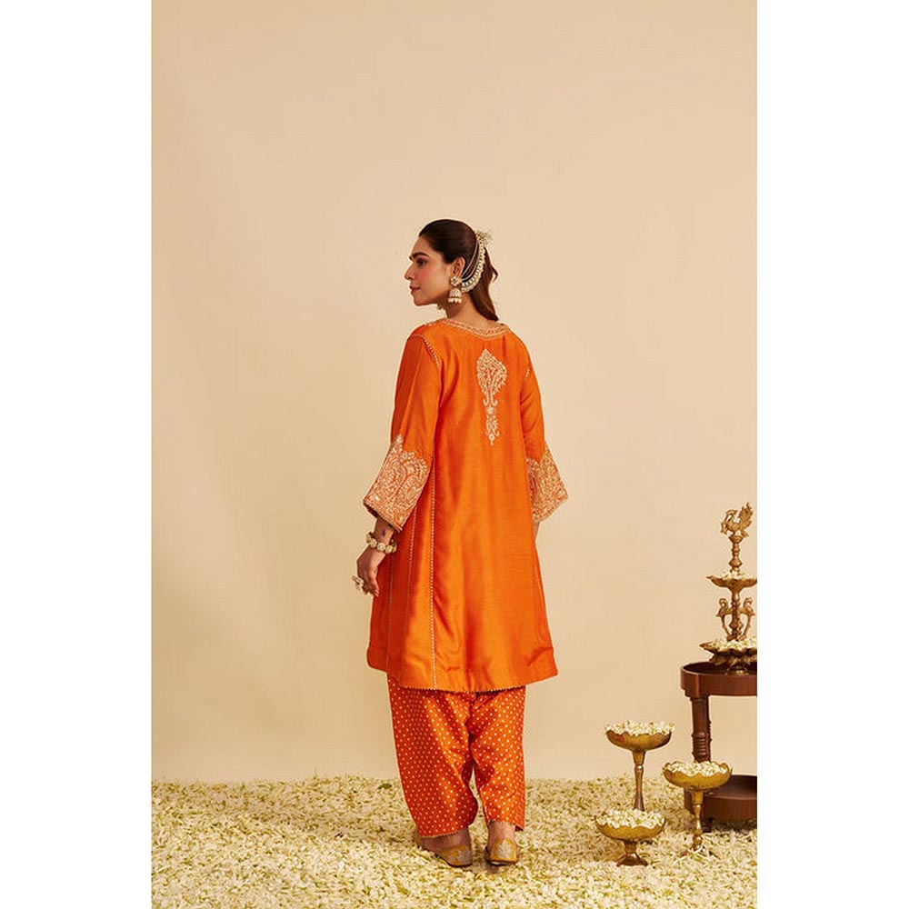Sheetal Batra Niyah - Orange Short Chauga With Salwar (Lxrts)