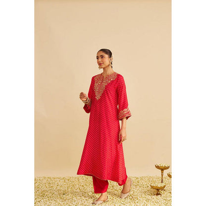 Sheetal Batra Shezia - Red Long Chauga With Salwar