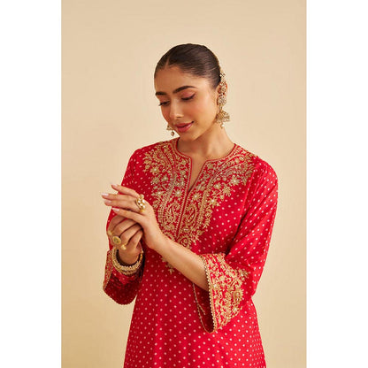 Sheetal Batra Shezia - Red Long Chauga With Salwar