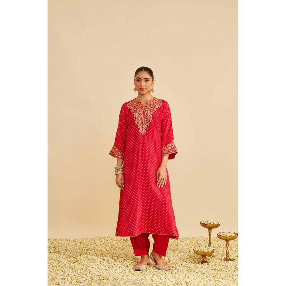 Sheetal Batra Shezia - Red Long Chauga With Salwar