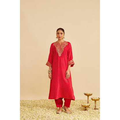 Sheetal Batra Shezia - Red Long Chauga With Salwar