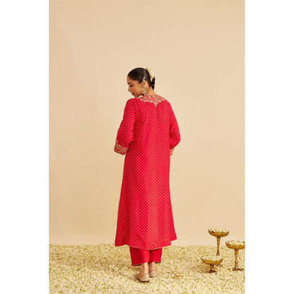 Sheetal Batra Shezia - Red Long Chauga With Salwar