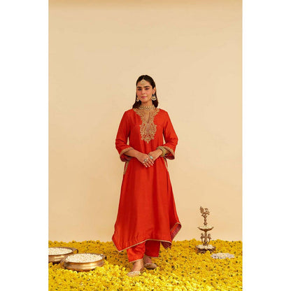 Sheetal Batra Amaya - Burnt Orange Long Kaftan With Salwar (Lxrts)