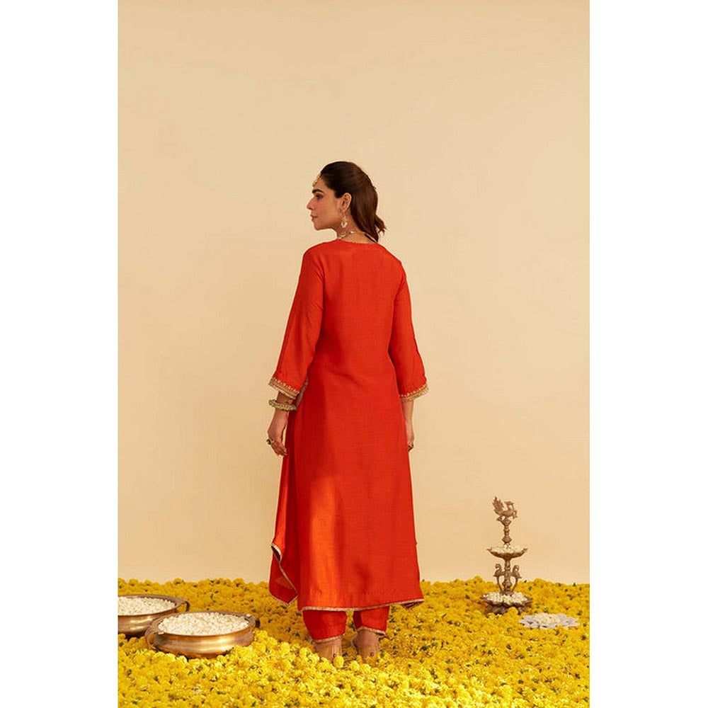Sheetal Batra Amaya - Burnt Orange Long Kaftan With Salwar (Lxrts)