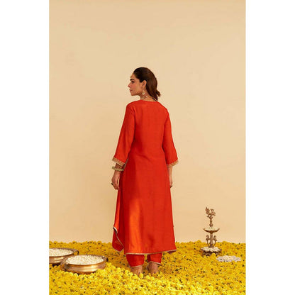 Sheetal Batra Amaya - Burnt Orange Long Kaftan With Salwar (Lxrts)