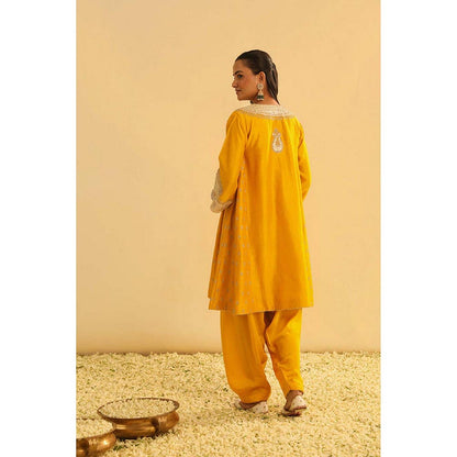 Sheetal Batra Arisana - Mustard Short Kalidaar Choga With Salwar