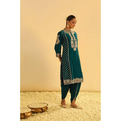 Sheetal Batra Aabish - Emerald Green Kurta Dhoti Set (Lxrts)