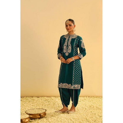Sheetal Batra Aabish - Emerald Green Kurta Dhoti Set (Lxrts)
