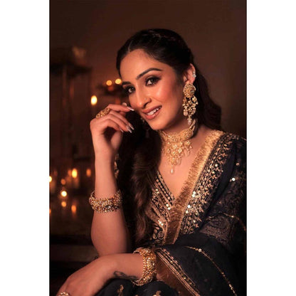 Sheetal Batra Aafiya - Deep Blue Kurta , Sharara And Dupatta Set