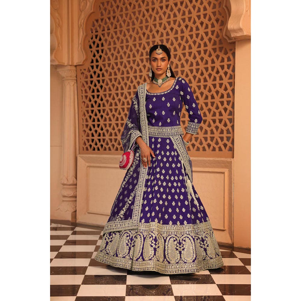 Sheetal Batra Aasmaa - Purple Lehenga With Blouse And Dupatta