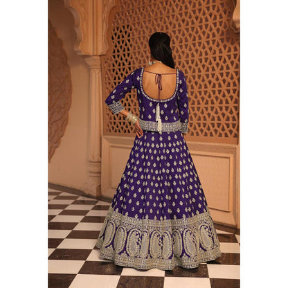 Sheetal Batra Aasmaa - Purple Lehenga With Blouse And Dupatta