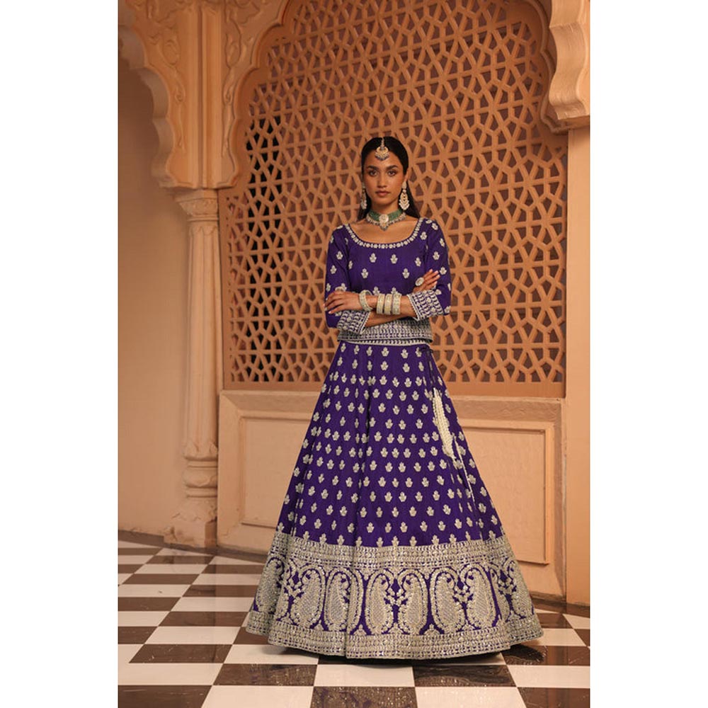 Sheetal Batra Aasmaa - Purple Lehenga With Blouse And Dupatta