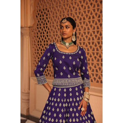Sheetal Batra Aasmaa - Purple Lehenga With Blouse And Dupatta