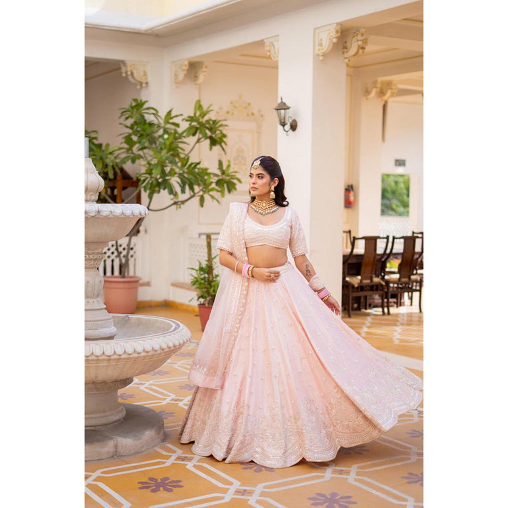 Sheetal Batra Fida - Pink Lehenga With Blouse And Dupatta Set