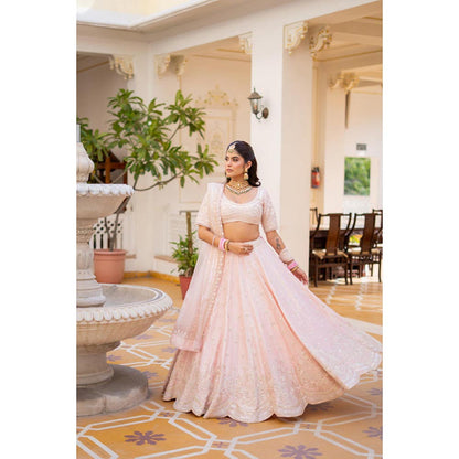 Sheetal Batra Fida - Pink Lehenga With Blouse And Dupatta Set