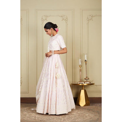 Sheetal Batra Myra - Pearl Blush Pink Lehenga With Blouse And Dupatta Set