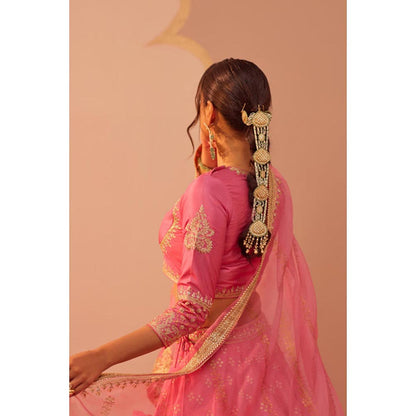 Sheetal Batra Alisha Pekha In Naaina- Flamingo Pink Lehenga With Blouse And Dupatta Set