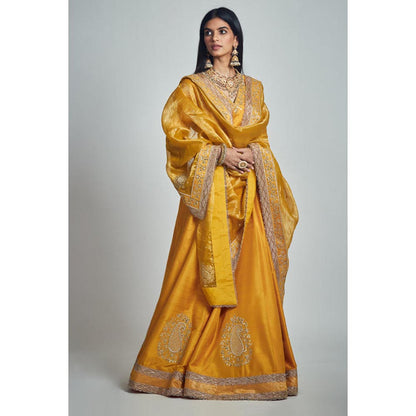 Sheetal Batra Razaana Mustard Gota Patti Lehenga With Blouse And Dupatta