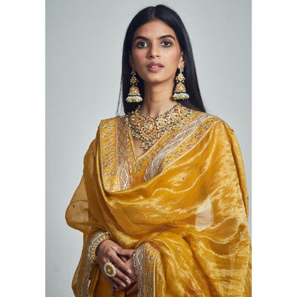 Sheetal Batra Razaana Mustard Gota Patti Lehenga With Blouse And Dupatta