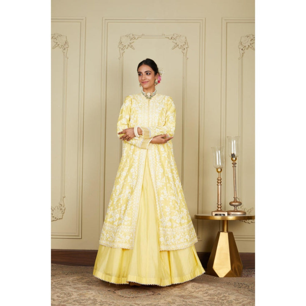 Sheetal Batra Zahria - Lemon Yellow Jacket, Lehenga With Blouse And Dupatta