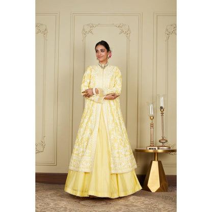 Sheetal Batra Zahria - Lemon Yellow Jacket, Lehenga With Blouse And Dupatta