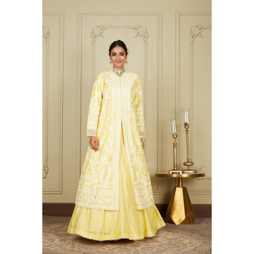Sheetal Batra Zahria - Lemon Yellow Jacket, Lehenga With Blouse And Dupatta
