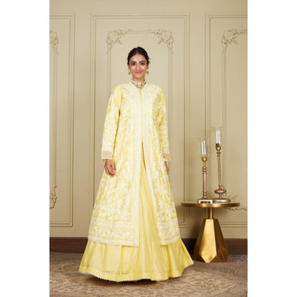 Sheetal Batra Zahria - Lemon Yellow Jacket, Lehenga With Blouse And Dupatta