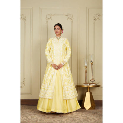 Sheetal Batra Zahria - Lemon Yellow Jacket, Lehenga With Blouse And Dupatta
