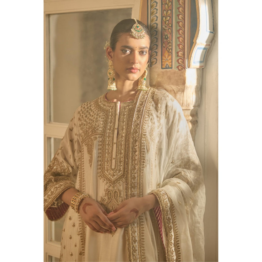 Sheetal Batra Zoya Dabka Zardozi Embroidered Kurta with Pant and Dupatta