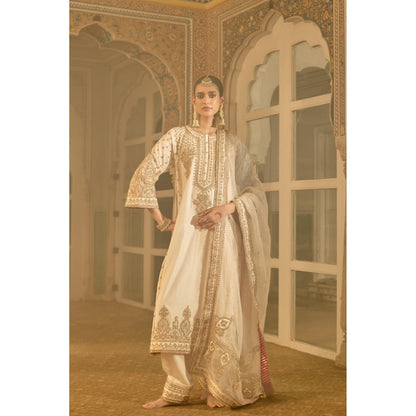 Sheetal Batra Zoya Dabka Zardozi Embroidered Kurta with Pant and Dupatta