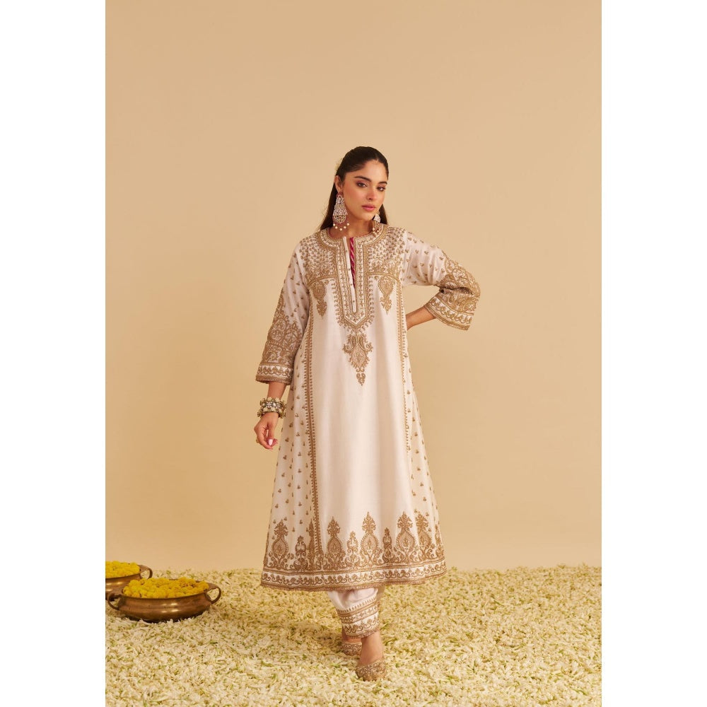 Sheetal Batra Zoya Dabka Zardozi Embroidered Kurta with Pant and Dupatta